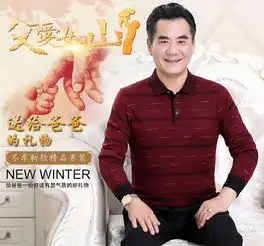 z中老年男装长袖t恤中年4050岁60男士体恤打底衫春秋装薄款爸爸装
