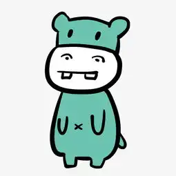 卡通可爱河马插画图片素材其他格式下载动漫人物大全
