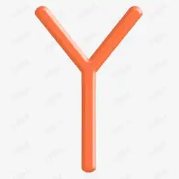 卡通橘色立体字母y素材图片免费下载高清psd千库网图片编号10215953