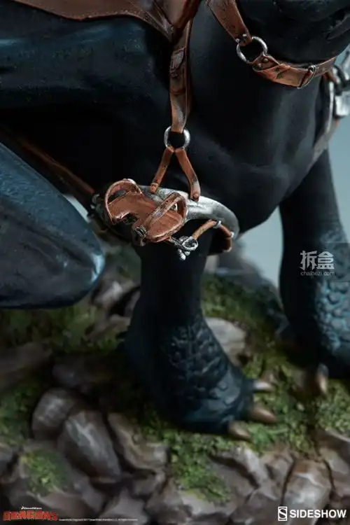 sideshow官方大货实拍驯龙高手无牙仔toothless雕像