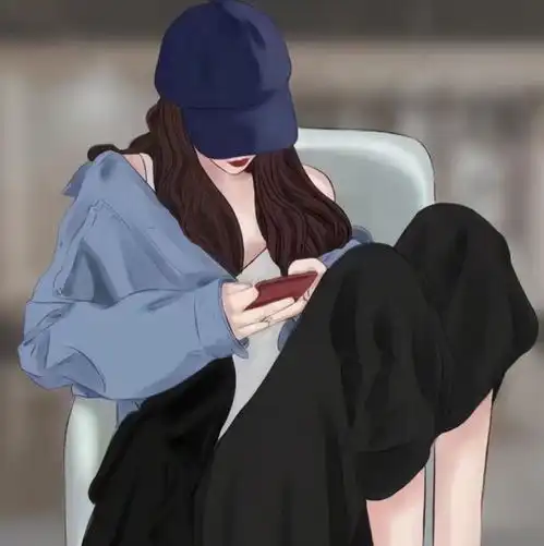 ins手绘情侣头像一男一女