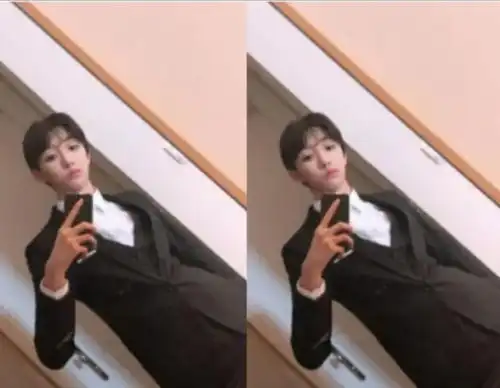 女装大佬艾比换回男装穿西服出镜,网友这也太撩人了吧
