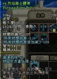 山东2区9烈焰骑士腰带多少钱