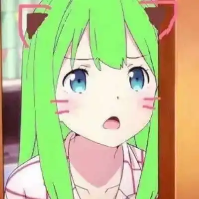 二次元绿色头发少女原谅绿动漫头像图片