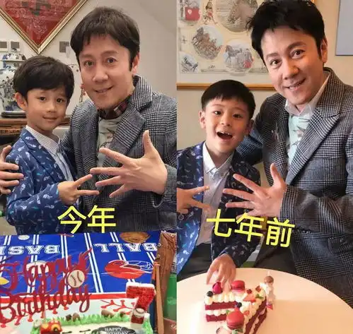 蔡国庆为小儿子庆生,父子俩都穿七年前旧衣服,蔡承勋颜值好高