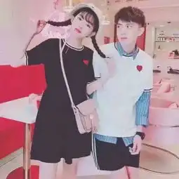 青春元气情侣微博头像一对两张小清新情侣头像女生萌男生酷