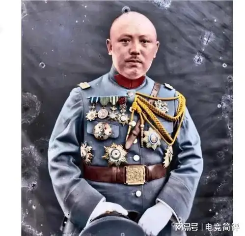 20年代,滇军西南王唐继尧的照片,肥头大耳眼神犀利