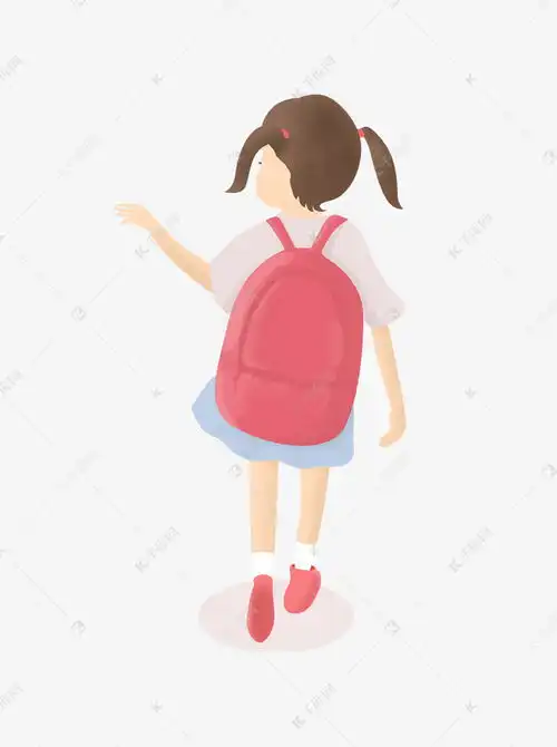 孩童背书包背影元素设计素材图片免费下载千库网