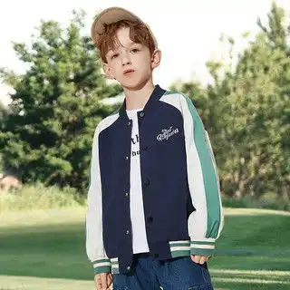 askjunior女童外套2024春装儿童棒球服爱心印花夹克外套藏青色140
