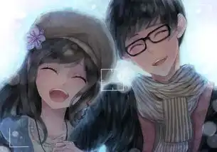 动漫情侣图片,头顶上有一簇花