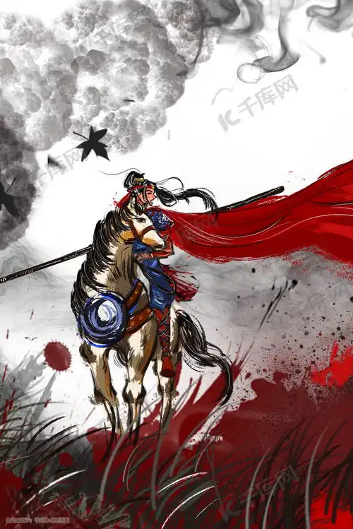 中国风水墨武侠古风天空云风景背景插画图片千库网
