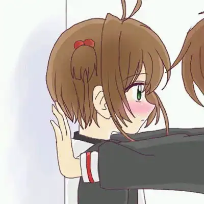 百变小樱头像情侣一对小樱和小狼情头一左一右