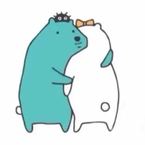 求蓝熊抱白熊的另外一张情侣头像急急急