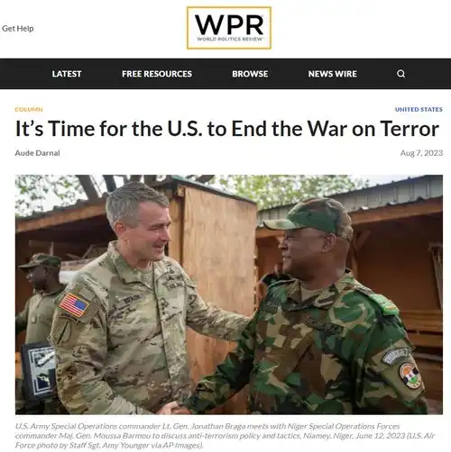 美媒美国发动反恐战争和大国竞争不利自身更无益于世界