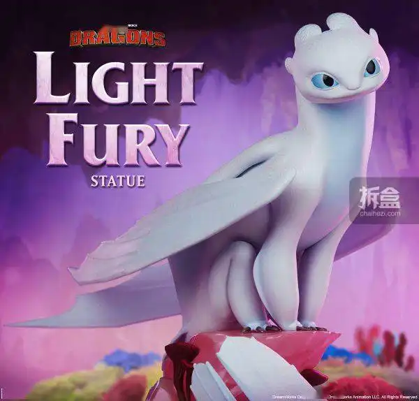 sideshow驯龙高手lightfury光煞雕像