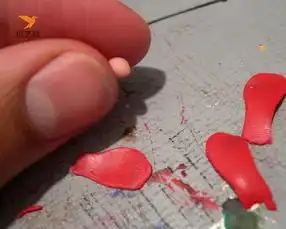 超轻粘土制作的手工玫瑰花情人节礼物教程
